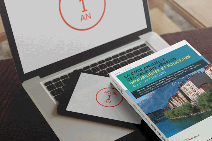 La cote annuelle des valeurs vénales immobilières et foncières au 1er Janvier 2026 + 1 an Primmobox Web